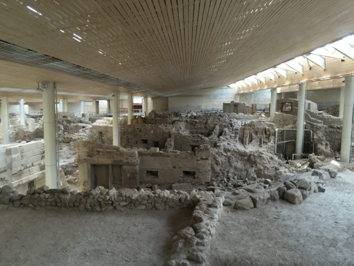 Greece, Santorini - Akrotiri excavation archaeological site