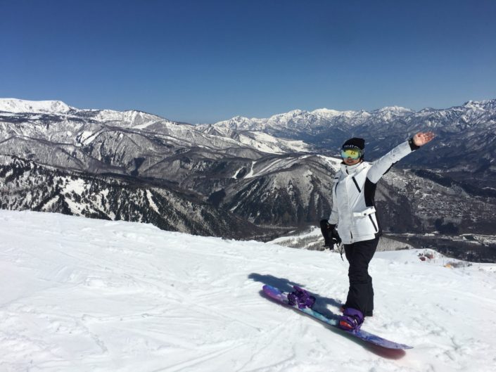 Japan, Nagano Prefecture - Hakuba snowboarding